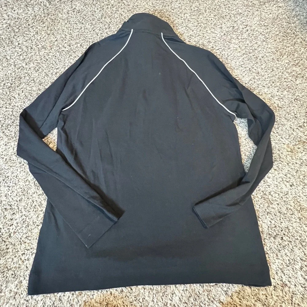 Van Heusen Mens Black Essential Tail Quarter Zip Pullover Soft Touch Medium NEW